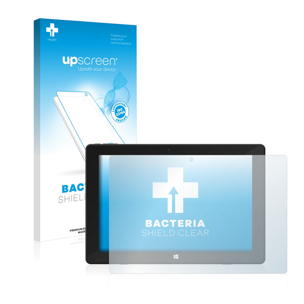 upscreen Bacteria Shield Clear Premium Antibacterial Screen Protector for TrekStor Surftab Twin 10.1 2015