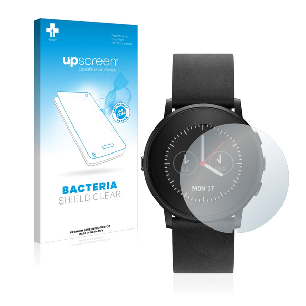 upscreen Bacteria Shield Clear Premium Antibacterial Screen Protector for Pebble Time Round