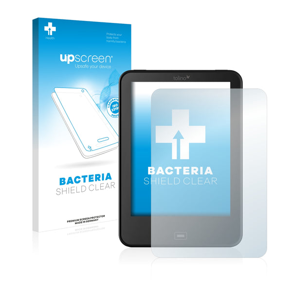 upscreen Bacteria Shield Clear Premium Antibacterial Screen Protector for Tolino Vision 3 HD