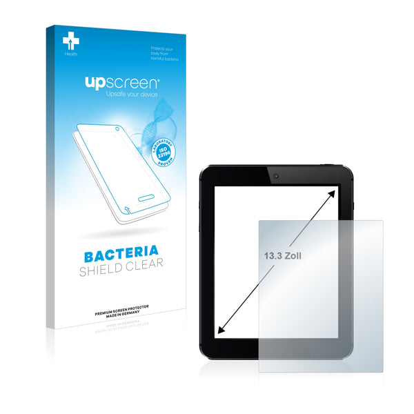 upscreen Bacteria Shield Clear Premium Antibacterial Screen Protector for Tablets with 13.3 inch Displays [285 mm x 180 mm, 16:10]
