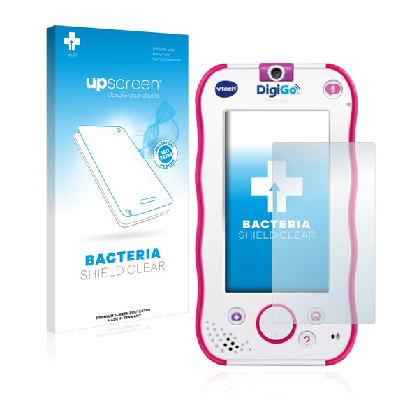 upscreen Bacteria Shield Clear Premium Antibacterial Screen Protector for Vtech DigiGo (Pink)