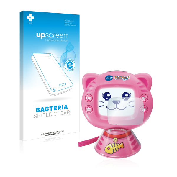 upscreen Bacteria Shield Clear Premium Antibacterial Screen Protector for Vtech KidiPet touch 2 (Cat)