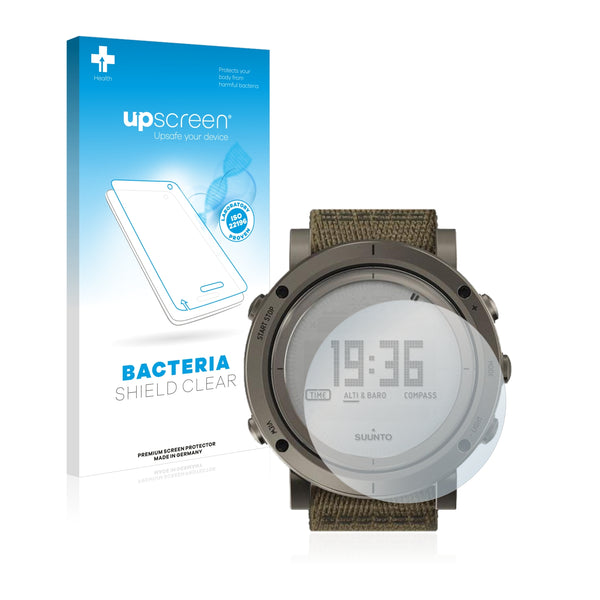 upscreen Bacteria Shield Clear Premium Antibacterial Screen Protector for Suunto Essential Slate