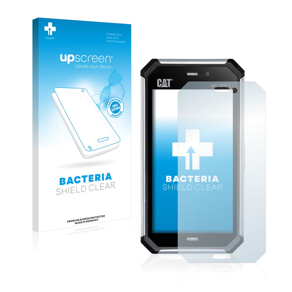 upscreen Bacteria Shield Clear Premium Antibacterial Screen Protector for Caterpillar Cat S50c