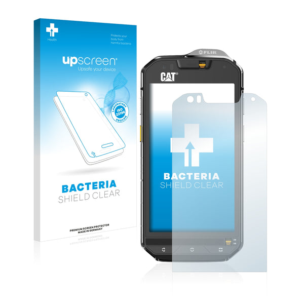 upscreen Bacteria Shield Clear Premium Antibacterial Screen Protector for Caterpillar Cat S60