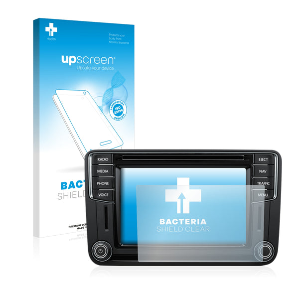upscreen Bacteria Shield Clear Premium Antibacterial Screen Protector for Volkswagen Discover Media Plus 2016