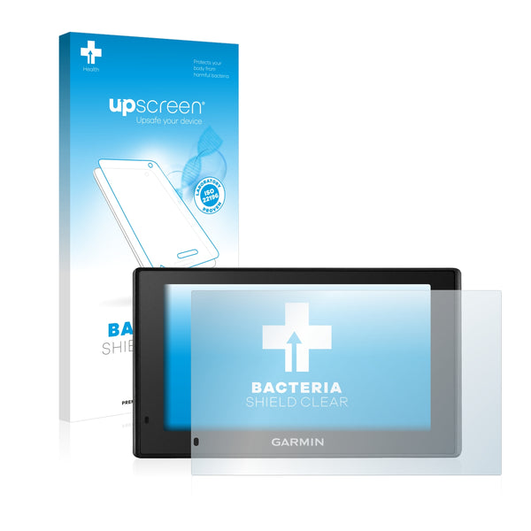 upscreen Bacteria Shield Clear Premium Antibacterial Screen Protector for Garmin DriveAssist 50 LMT-D