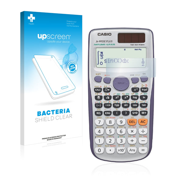 upscreen Bacteria Shield Clear Premium Antibacterial Screen Protector for Casio FX-991DE Plus