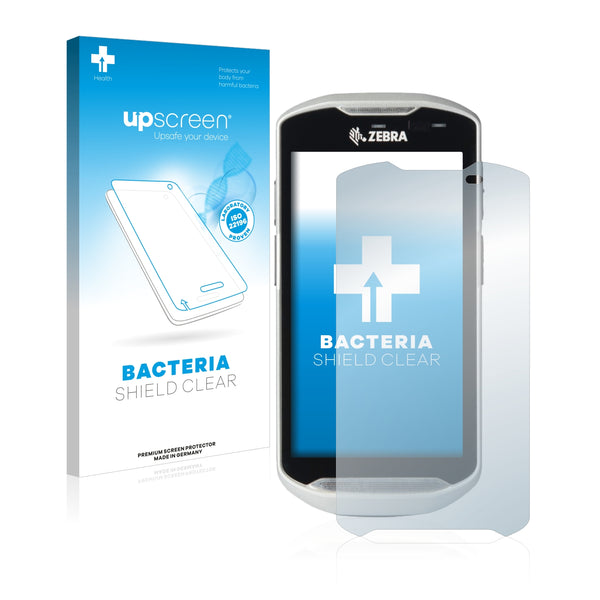 upscreen Bacteria Shield Clear Premium Antibacterial Screen Protector for Zebra TC56
