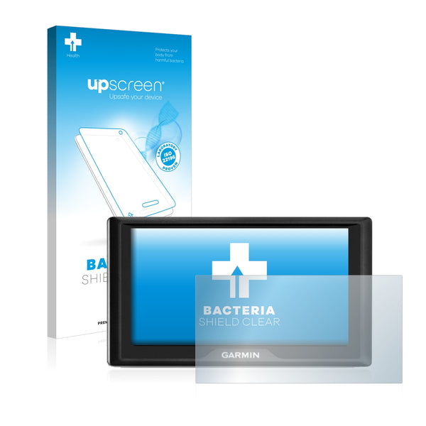 upscreen Bacteria Shield Clear Premium Antibacterial Screen Protector for Garmin Drive 61 LMT-S