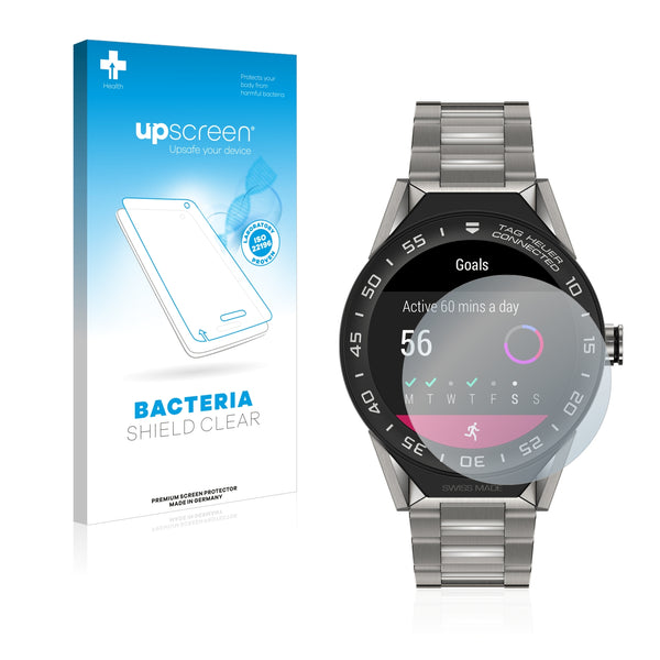upscreen Bacteria Shield Clear Premium Antibacterial Screen Protector for TAG Heuer Connected Modular 45