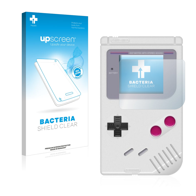 upscreen Bacteria Shield Clear Premium Antibacterial Screen Protector for Nintendo Gameboy (1989)