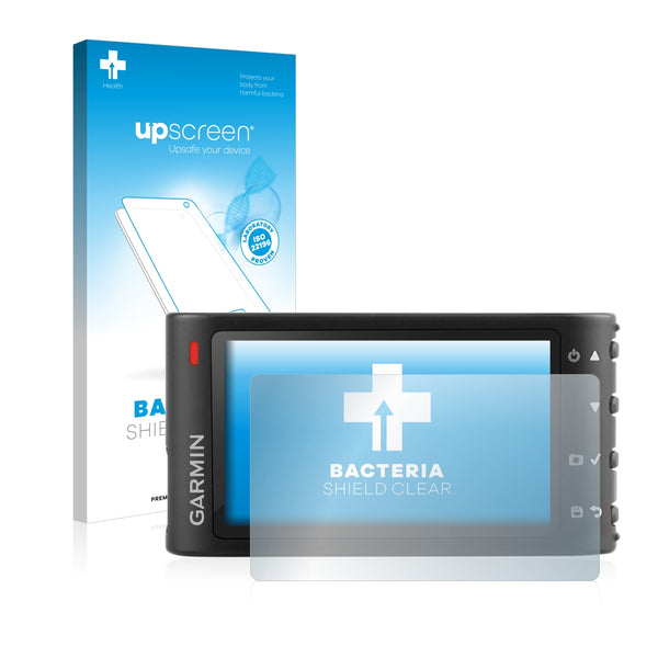 upscreen Bacteria Shield Clear Premium Antibacterial Screen Protector for Garmin Dash Cam 35