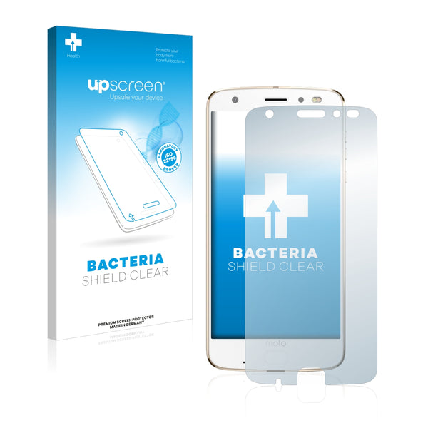 upscreen Bacteria Shield Clear Premium Antibacterial Screen Protector for Motorola Moto Z2 Force