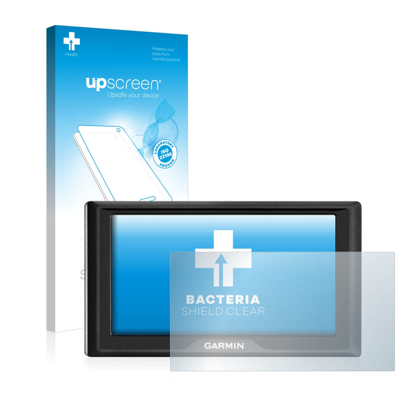 upscreen Bacteria Shield Clear Premium Antibacterial Screen Protector for Garmin Drive 60 LM