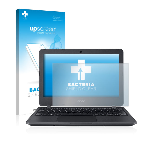 upscreen Bacteria Shield Clear Premium Antibacterial Screen Protector for Acer TravelMate B117