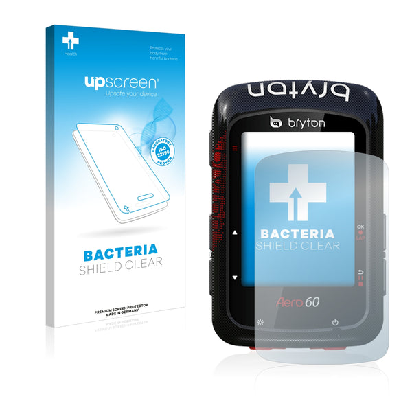 upscreen Bacteria Shield Clear Premium Antibacterial Screen Protector for Bryton Aero 60