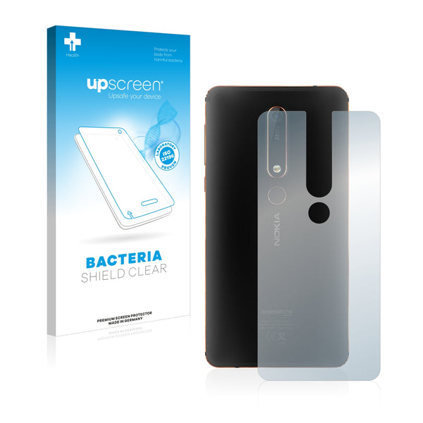 upscreen Bacteria Shield Clear Premium Antibacterial Screen Protector for Nokia 6 2018 (Back)