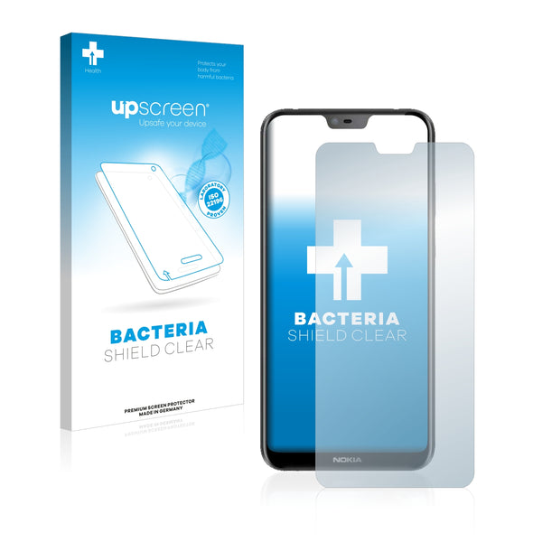 upscreen Bacteria Shield Clear Premium Antibacterial Screen Protector for Nokia 6.1 Plus 2018