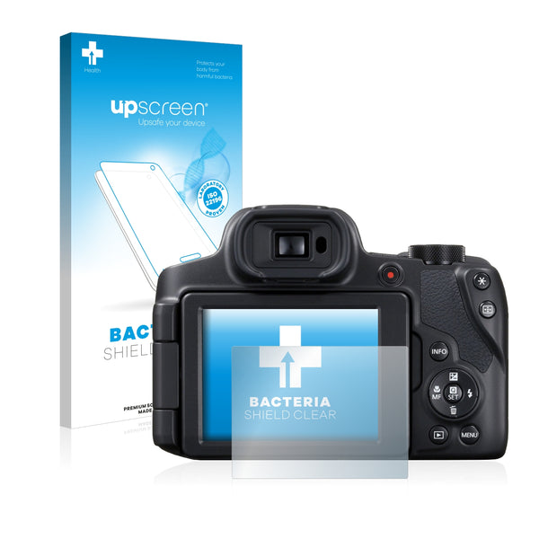 upscreen Bacteria Shield Clear Premium Antibacterial Screen Protector for Canon PowerShot SX70 HS