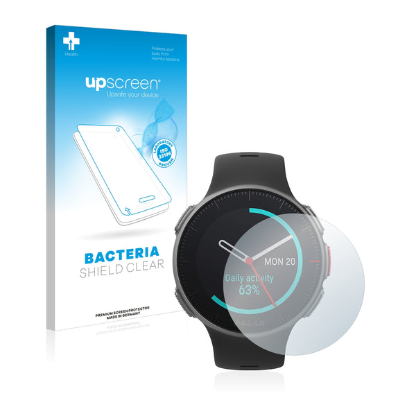 upscreen Bacteria Shield Clear Premium Antibacterial Screen Protector for Polar Vantage V