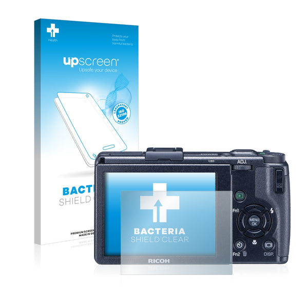 upscreen Bacteria Shield Clear Premium Antibacterial Screen Protector for Ricoh GR III 2019