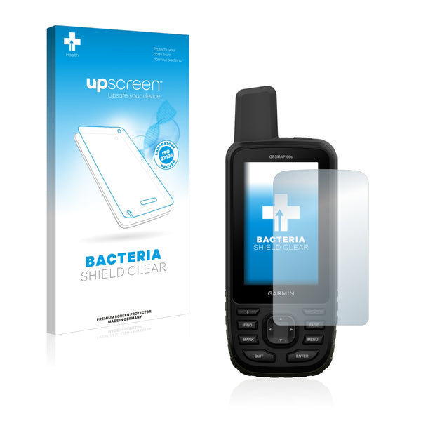 upscreen Bacteria Shield Clear Premium Antibacterial Screen Protector for Garmin GPSMAP 66s