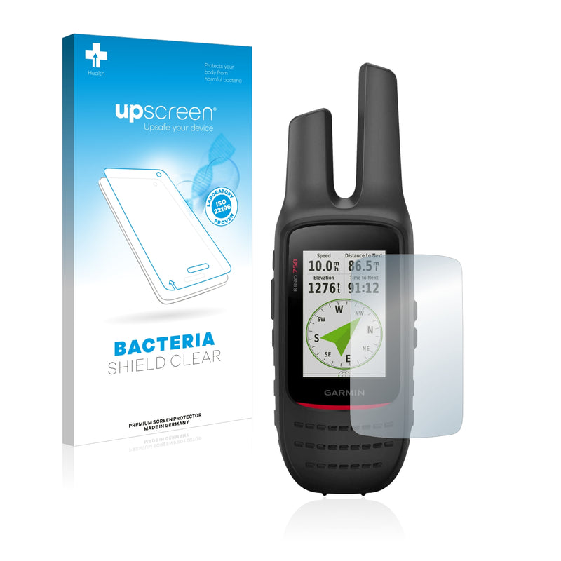 upscreen Bacteria Shield Clear Premium Antibacterial Screen Protector for Garmin Rino 750