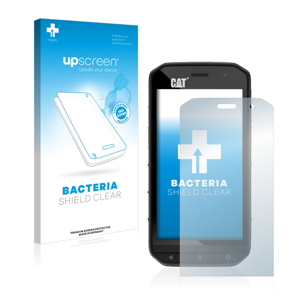 upscreen Bacteria Shield Clear Premium Antibacterial Screen Protector for Caterpillar Cat S48c
