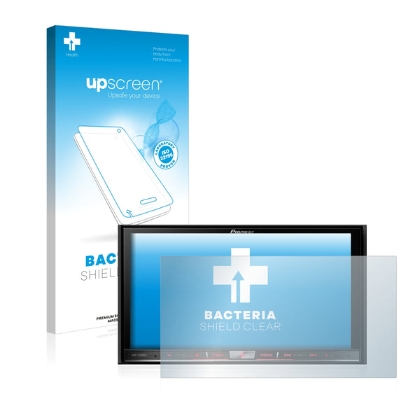 upscreen Bacteria Shield Clear Premium Antibacterial Screen Protector for Pioneer AVIC-8201NEX