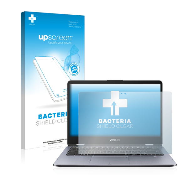 upscreen Bacteria Shield Clear Premium Antibacterial Screen Protector for Asus VivoBook Flip 14 TP410UA