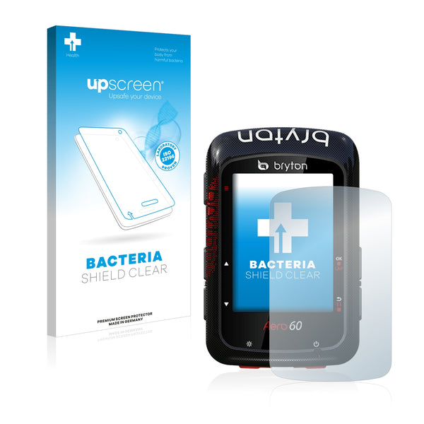 upscreen Bacteria Shield Clear Premium Antibacterial Screen Protector for Bryton Aero 60 T