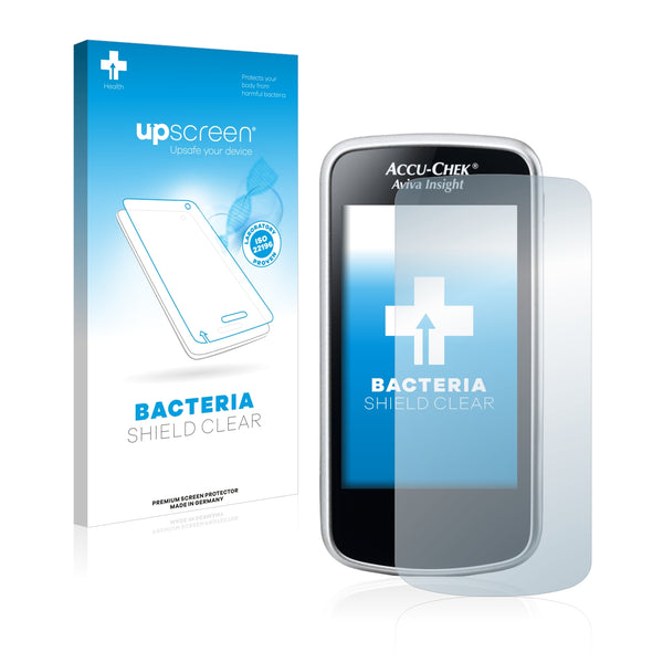 upscreen Bacteria Shield Clear Premium Antibacterial Screen Protector for Accu-Chek Aviva Insight Diabetes Manager