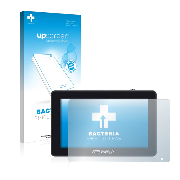 upscreen Bacteria Shield Clear Premium Antibacterial Screen Protector for Feelworld F6 Plus
