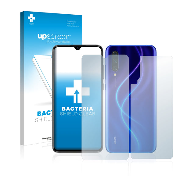 upscreen Bacteria Shield Clear Premium Antibacterial Screen Protector for Xiaomi Mi 9 Lite (Front + Back)