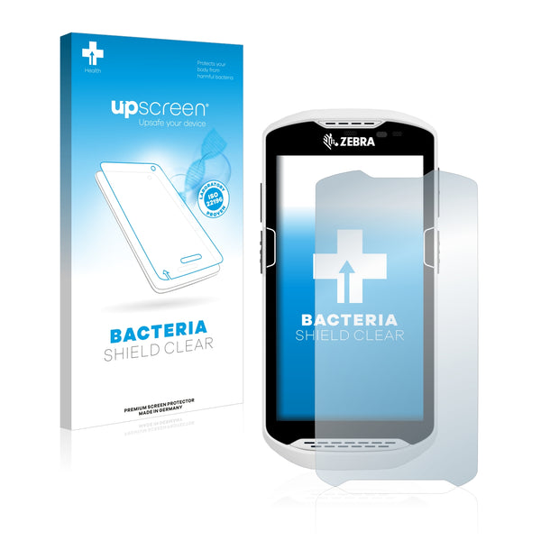 upscreen Bacteria Shield Clear Premium Antibacterial Screen Protector for Zebra TC57