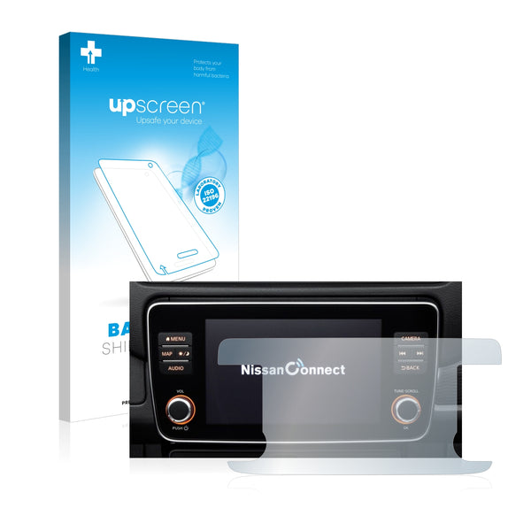 upscreen Bacteria Shield Clear Premium Antibacterial Screen Protector for Nissan Leaf 2 Infotainment System