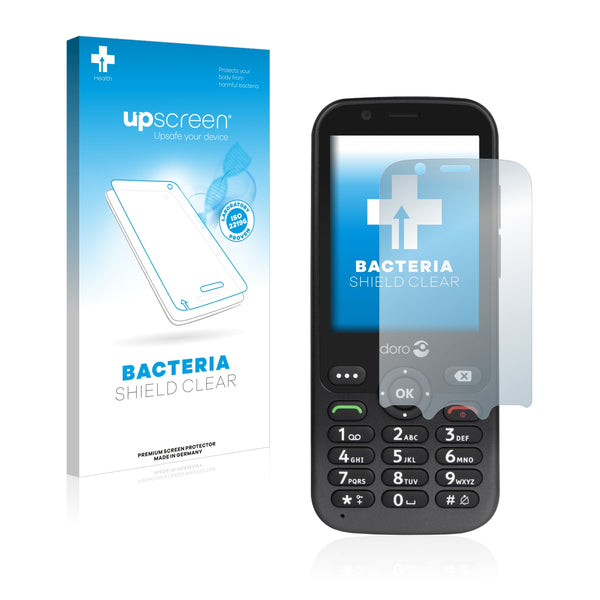upscreen Bacteria Shield Clear Premium Antibacterial Screen Protector for Doro 7010