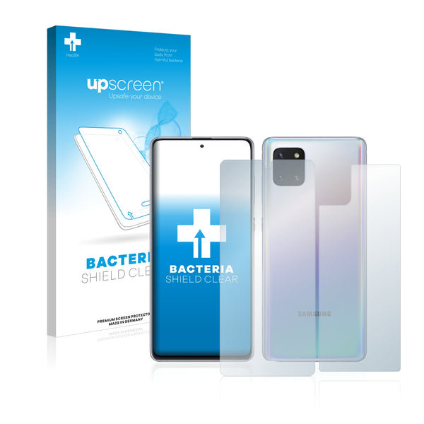 upscreen Bacteria Shield Clear Premium Antibacterial Screen Protector for Samsung Galaxy Note 10 Lite (Front + Back)