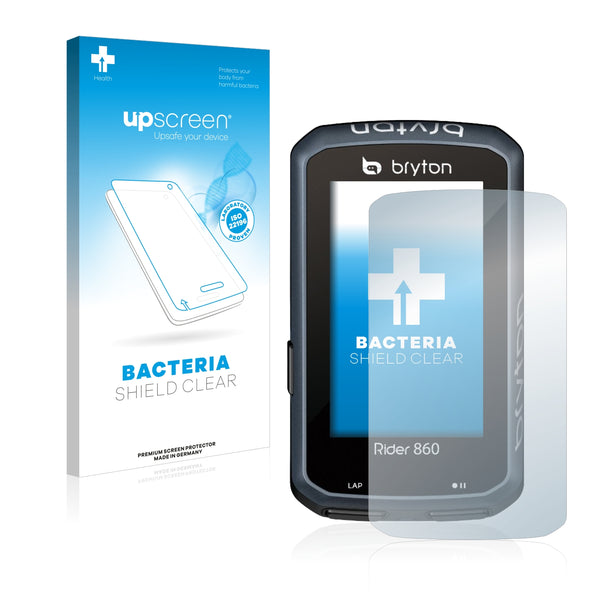 upscreen Bacteria Shield Clear Premium Antibacterial Screen Protector for Bryton Rider 860