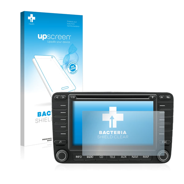 upscreen Bacteria Shield Clear Premium Antibacterial Screen Protector for Volkswagen Touran 1T 2003-2015 MFD 2 6.5