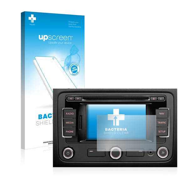 upscreen Bacteria Shield Clear Premium Antibacterial Screen Protector for Volkswagen Eos 1F 2006-2015 RNS 315 5