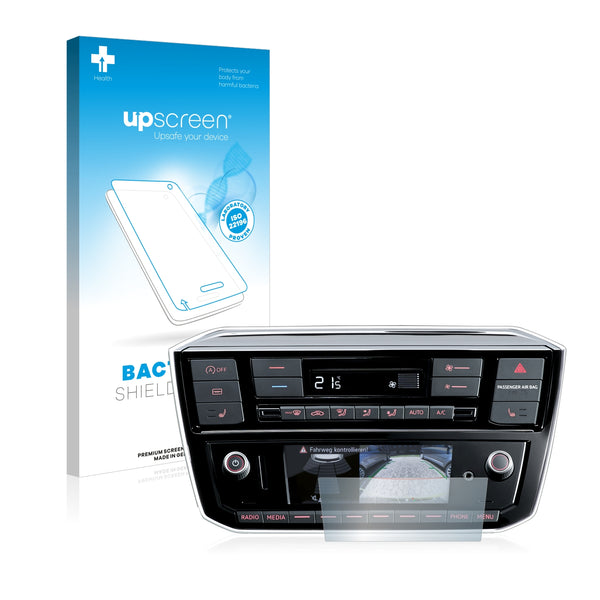 upscreen Bacteria Shield Clear Premium Antibacterial Screen Protector for Volkswagen e-UP 2017 Radio Composition 2017