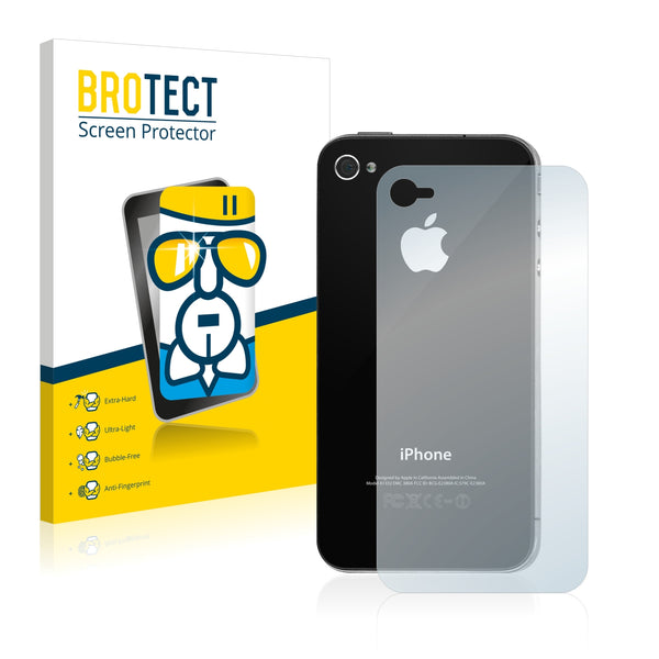 BROTECT AirGlass Glass Screen Protector for Apple iPhone 4S (Back)