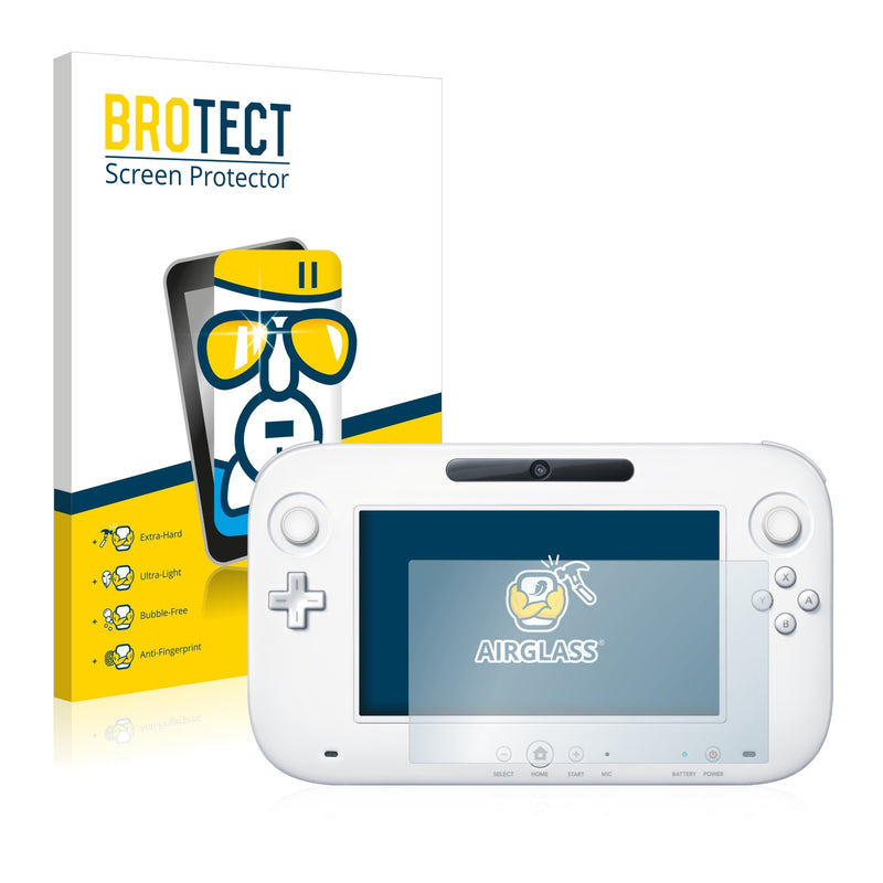 BROTECT AirGlass Glass Screen Protector for Nintendo Wii U GamePad (Controller)