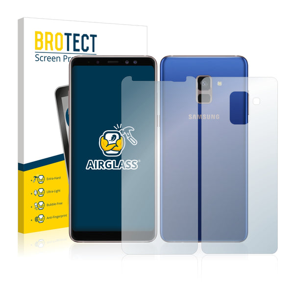 BROTECT AirGlass Glass Screen Protector for Samsung Galaxy A8 2018 (Front + Back)