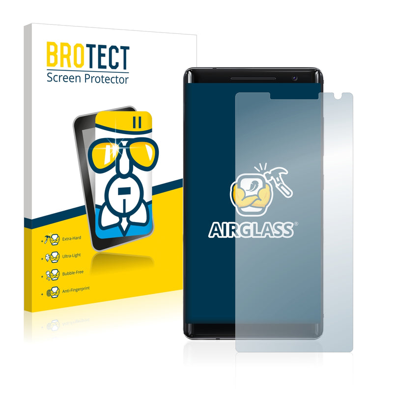 BROTECT AirGlass Glass Screen Protector for Nokia 8 Sirocco