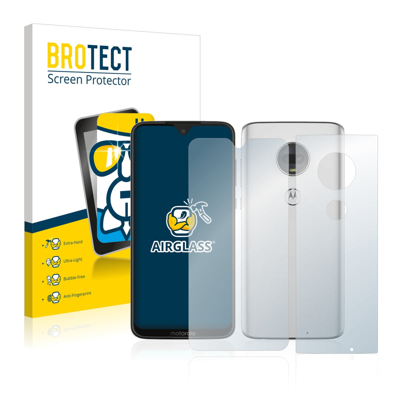 BROTECT AirGlass Glass Screen Protector for Motorola Moto G7 (Front + Back)