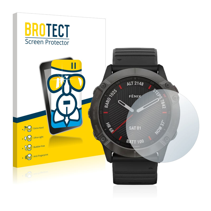 BROTECT AirGlass Glass Screen Protector for Garmin Fenix 6X Pro