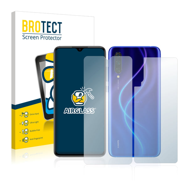 BROTECT AirGlass Glass Screen Protector for Xiaomi Mi 9 Lite (Front + Back)